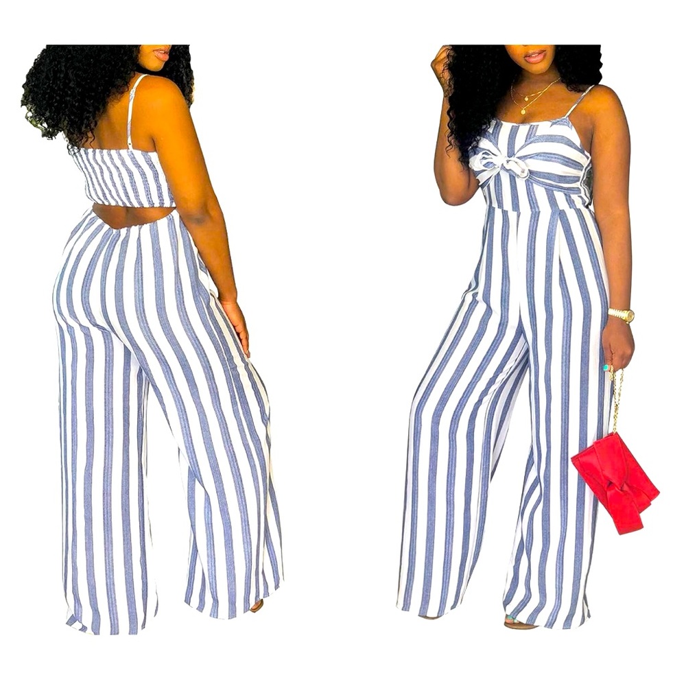 Wide leg jumpsuit with open back size XXL NWOT